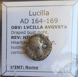 #o079# Roman silver fouree denarius coin of Lucilla from 164-169 AD