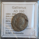 #o305# Roman silver Antoninianus coin of Gallienus, minted in 260 AD