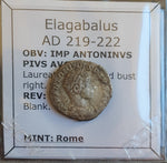 #o312# Roman silver denarius coin of Elagabalus from 219-222 AD