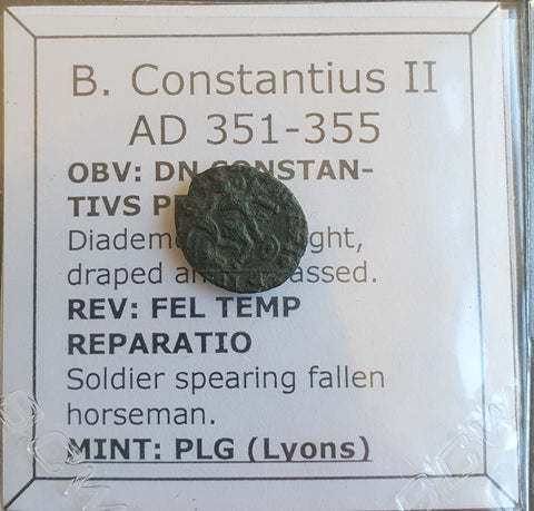 #N564# Roman barbarous Bronze coin issued by Constantius II from 351-355 AD