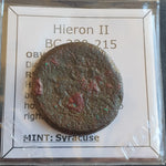 #o338# Sicilian Greek coin of Hieron II from Syracuse, 230-218 BC.