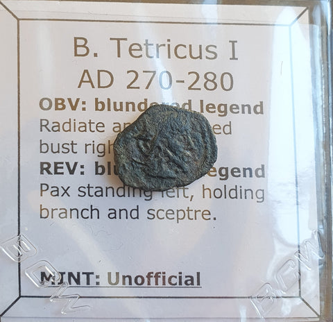 #o247# Roman barbarous issue coin of Tetricus I from 270-280 AD