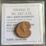 #N991# Sicilian Greek coin of Hiketas II from Syracuse, 287-278 BC.