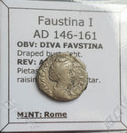 #K719# Roman silver denarius coin of Faustina I from 146-161 AD