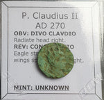 #N718# Roman posthumous Antoninianus coin of Claudius II from 270 AD