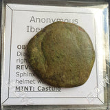 #o004# Large Iberian Greek City Issue Bronze Coin of Castulo from 180-25 BC