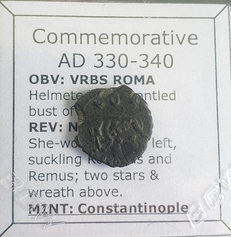 #N480# Commemorative Roman Bronze coin issued by Constantine I from 330-340 AD