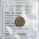 #N472# Roman barbarous issue bronze coin issued by Constantius II from 351-355 AD