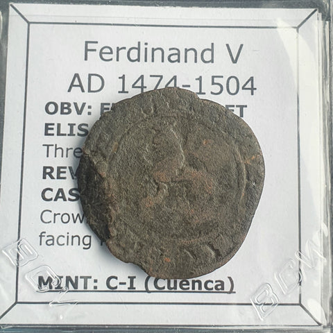 #L069# Spanish 2 Maravedis coin of Ferdinand V from 1474-1504 AD