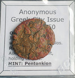 #o347# Bronze Anonymous Greek city issue coin from Rhegion, Italy; 215-150 BC