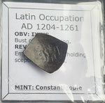 #o374# Byzantine Trachy coin from Latin Occupation of Constantinople 1204-1261