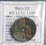 #e122# Medieval Hungarian Copper coin of Bela III from 1172-1196 AD