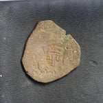 #o218# Spanish Countermarked 4 maravedis coin of Philip IV, 1655 AD