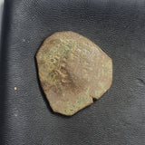 #o218# Spanish Countermarked 4 maravedis coin of Philip IV, 1655 AD