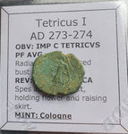 #N726# Roman bronze coin of Tetricus I from 271-274 AD