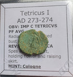 #N726# Roman bronze coin of Tetricus I from 271-274 AD