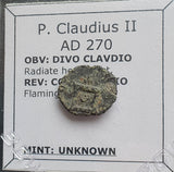 #K002# Roman posthumous Antoninianus coin of Claudius II from 270 AD