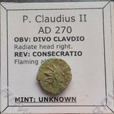 #K237# Roman barbarous posthumous Antoninianus coin of Claudius II from 270 AD