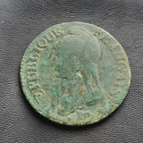 #N307# French Republican copper coin from 1796 AD