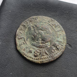 #N684# Spanish Medieval 16 maravedis coin of Philip IV from 1664 AD