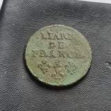 #N306# French copper Liard coin of Louis XIV from 1657 AD