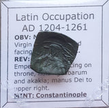 #H698# Byzantine Trachy coin from Latin Occupation of Constantinople 1204-1261