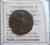 #M064# Byzantine Follis coin of Constantine X from 1059-1067 AD (Double struck)