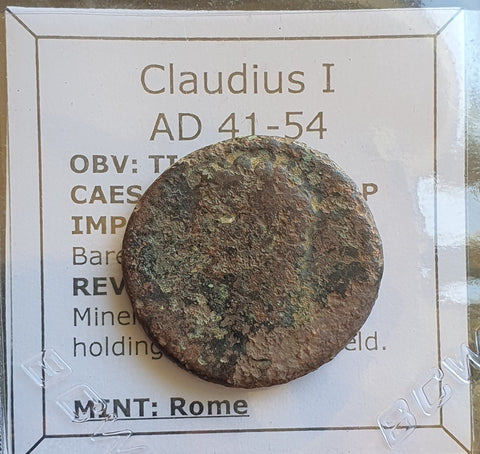 #N779# Roman bronze AE AS coin of Claudius I from 41-42 AD