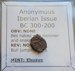 #N757# Anonymous Iberian Greek City Issue Bronze Coin of Ebusus (Ibiza) from 300-200 BC