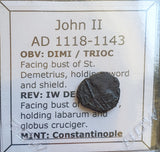 #M564# Byzantine copper Half Tetarteron coin of John II from 1118-1143 AD