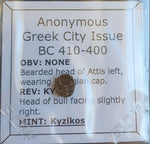 #o160# Anonymous silver Greek city issue coin from Kyzikos 410-400 BC
