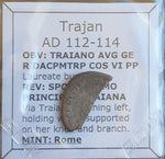 #o179# Roman silver denarius coin of Trajan from 112-114 AD