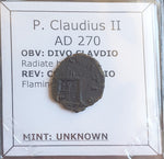 #N343# Roman posthumous Antoninianus coin of Claudius II from 270 AD