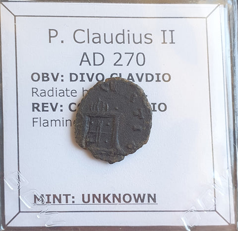 #N343# Roman posthumous Antoninianus coin of Claudius II from 270 AD