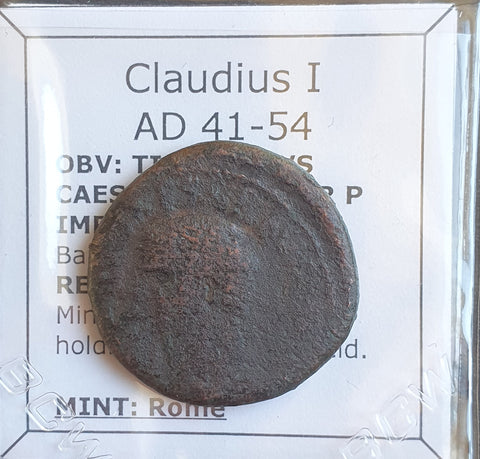 #N326# Roman bronze AE AS coin of Claudius I from 41-42 AD