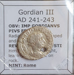 #o301b# Roman silver Antoninianus coin of Gordian III from 239-240 AD