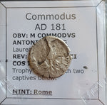 #o319# Roman silver denarius coin of Commodus from 181 AD