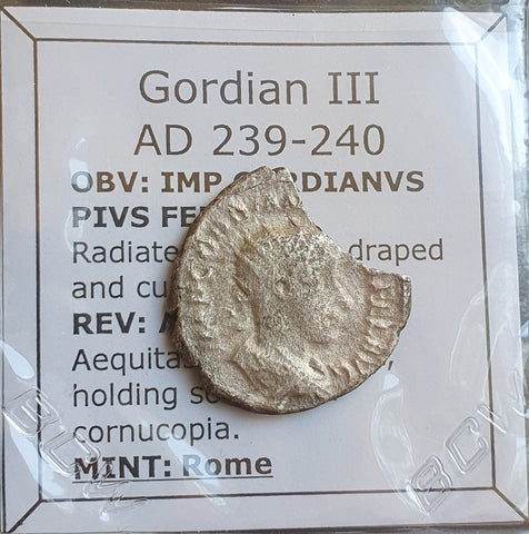 #o298# Roman silver denarius coin of Gordian III from 239-240 AD