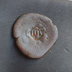 #o220# Spanish Countermarked 6 maravedis coin of Philip IV, 1655 AD