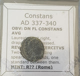 #k277# Roman Bronze coin issued by Constans from 337-340 AD