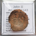 #L828# Byzantine copper Trachy coin of John II from 1118-1143 AD