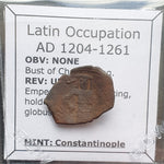 #L822# Byzantine Trachy coin from Latin Occupation of Constantinople 1204-1261