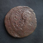 #e886# Byzantine Follis coin of Justinian I from 582-602 AD (Constantinople)