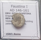 #K831# Roman silver denarius coin of Faustina I from 146-161 AD