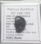 #M936# Roman silver denarius coin of Marcus Aurelius from 168-169 AD