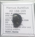 #M936# Roman silver denarius coin of Marcus Aurelius from 168-169 AD