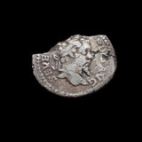 #N016# Roman silver denarius coin of Septimius Severus from 205 AD