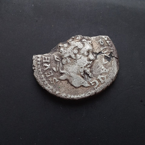 #N016# Roman silver denarius coin of Septimius Severus from 205 AD