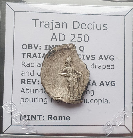 #N037# Roman silver antoninianus coin of Trajan Decius from 250 AD