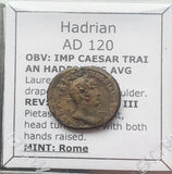 #M939# Roman limes denarius coin of Hadrian from 120 AD